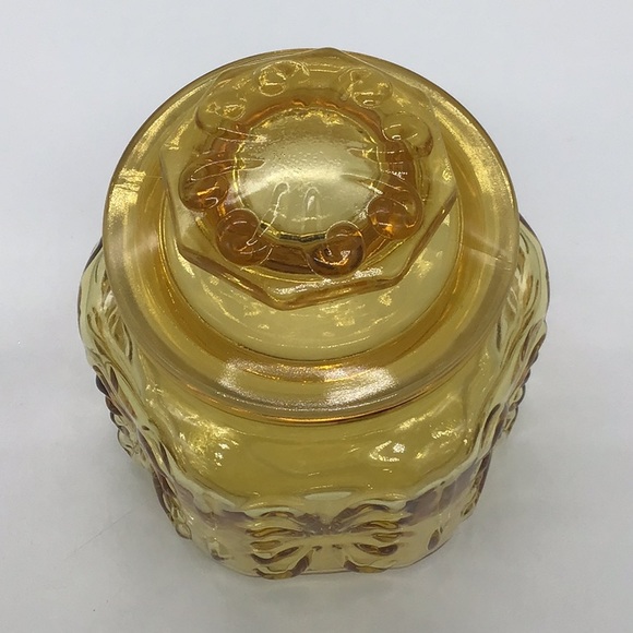 Vintage LE Smith Amber Glass Canister - Picture 2 of 6